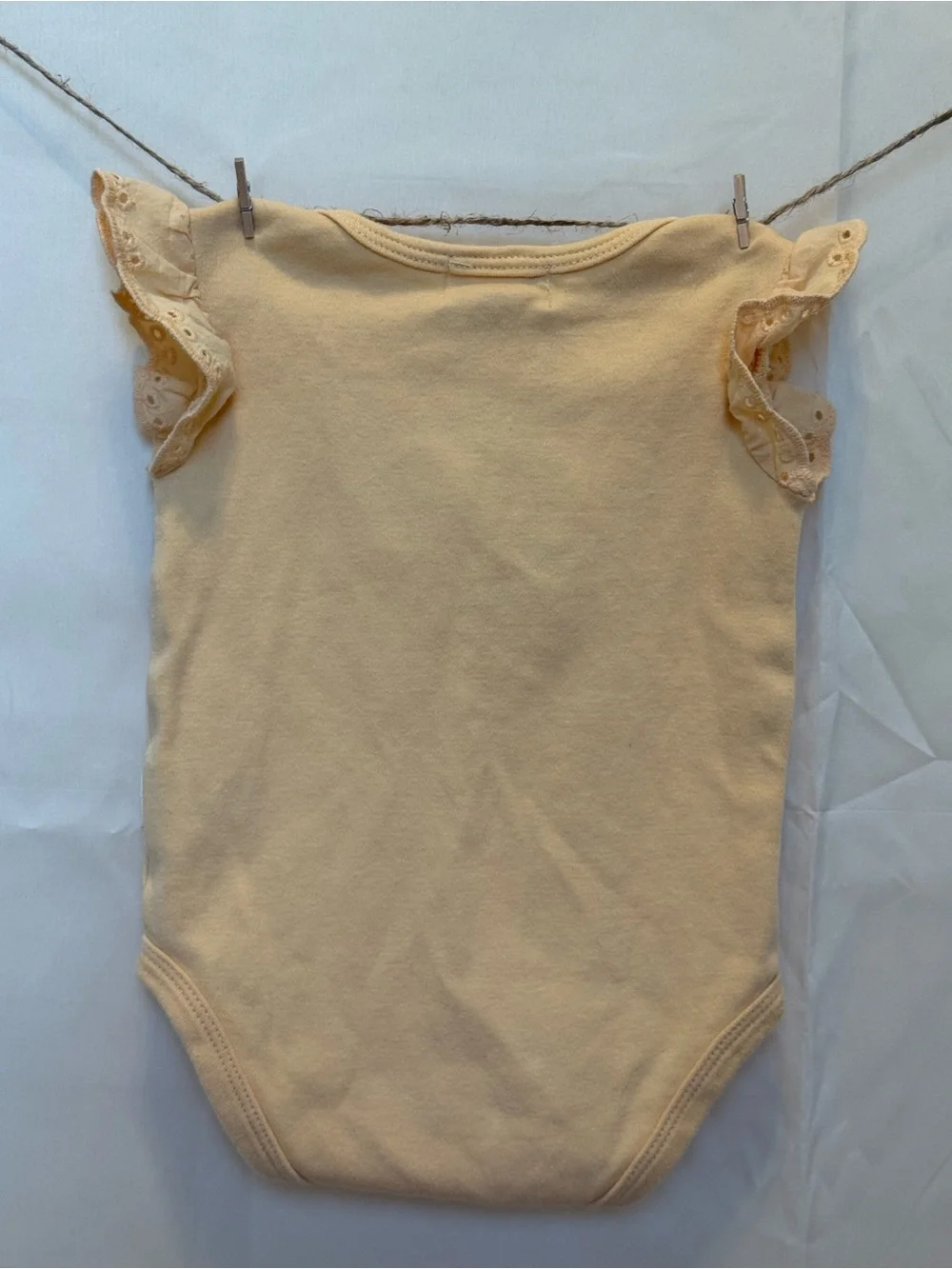 Rabbit + Bear Baby Bodysuit Trio in Yellow and White Lemon Prints